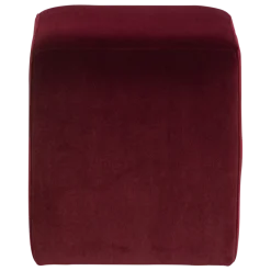 Woood Lucen Poef Velvet Bordeauxrood [FSC]
