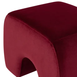 Woood Lucen Poef Velvet Bordeauxrood [FSC]