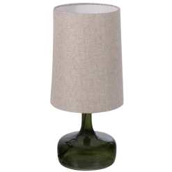 Woood Luma Tafellamp Glas Groen/Kap Naturel