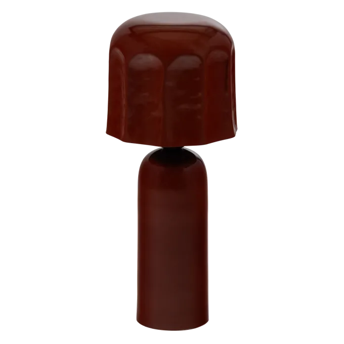 Woood Lumira Tafellamp Metaal Hoogglans Bruinrood