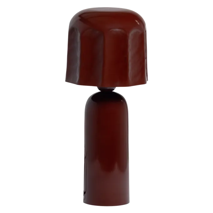 Woood Lumira Tafellamp Metaal Hoogglans Bruinrood
