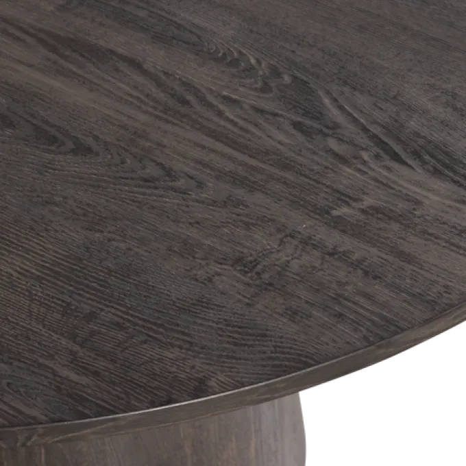 Woood Maan Eettafel Rond Mdf Donkerbruin Ø 120cm