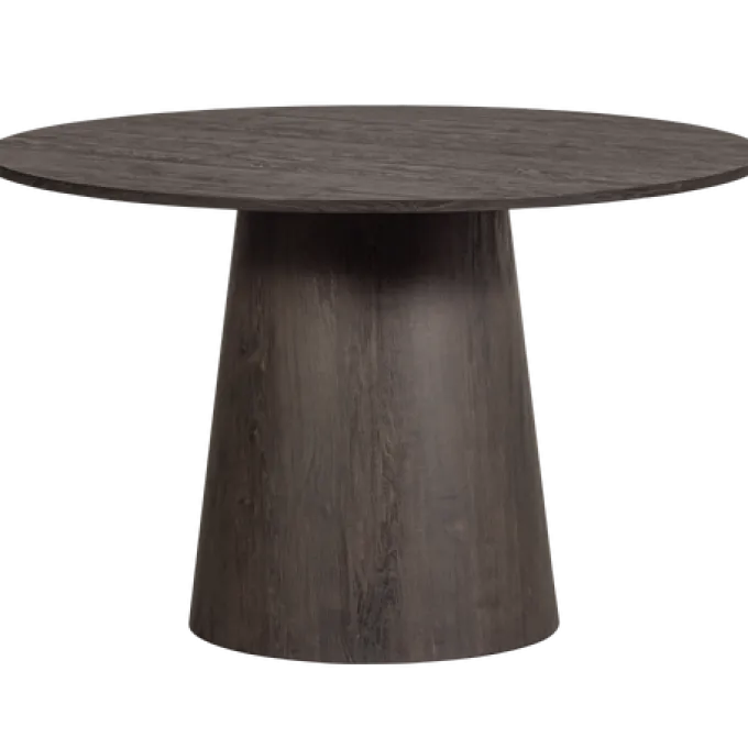 Woood Maan Eettafel Rond Mdf Donkerbruin Ø 120cm