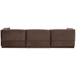 Woood Manu Chaise Longue Bank Links Velvet Bruin [fsc]