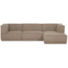 Woood Manu Chaise Longue Bank Rechts Teddy Taupe [fsc]