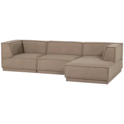 Woood Manu Chaise Longue Bank Rechts Teddy Taupe [fsc]