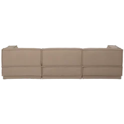Woood Manu Chaise Longue Bank Rechts Teddy Taupe [fsc]
