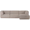 Woood Manu Chaise Longue Bank Rechts Grove Chenille Naturel [fsc]