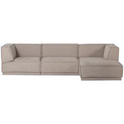 Woood Manu Chaise Longue Bank Rechts Grove Chenille Naturel [fsc]