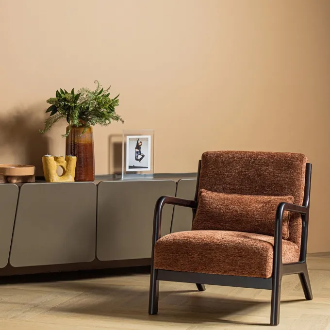 Woood Mark Fauteuil Chenille Bruin