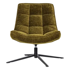 Woood Maudi Draaifauteuil Chenille Structuur Groen