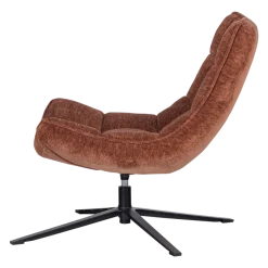 Woood Maudi Draaifauteuil Chenille Structuur Bruin