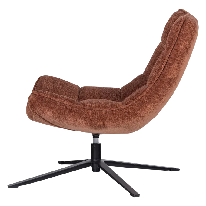 Woood Maudi Draaifauteuil Chenille Structuur Bruin