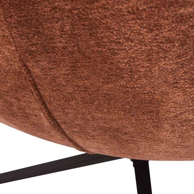 Woood Maudi Draaifauteuil Chenille Structuur Bruin
