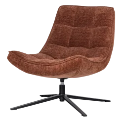 Woood Maudi Draaifauteuil Chenille Structuur Bruin