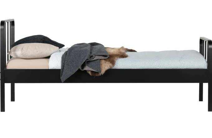 Woood Mees Bed Metaal Zwart 90x200 Cm