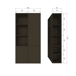 Woood Meggy Opbergkast Rechts 108 Cm Grenen Middenbruin [fsc]