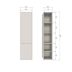 Woood Meggy smalle opbergkast 55 cm grenen dust [fsc]