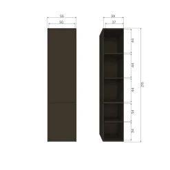Woood Meggy Smalle Opbergkast 55 Cm Grenen Middenbruin [fsc]