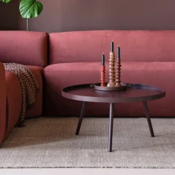 Woood Mesa Bijzettafel Xl 39xo78 Cm Hout Bordeauxrood [FSC]