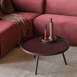 Woood Mesa Bijzettafel Xl 39xo78 Cm Hout Bordeauxrood [FSC]