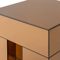 Woood Mirrox Bijzettafel Hout Spiegelglas Bruin [fsc]