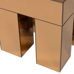 Woood Mirrox Bijzettafel Hout Spiegelglas Bruin [fsc]