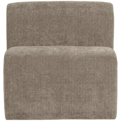 Woood Mojo Base Eetbank 84 Cm Rugleuning Rib Donkerzand [FSC]