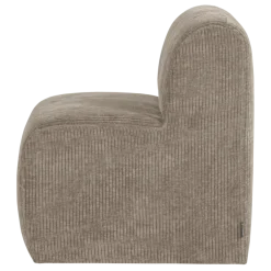 Woood Mojo Base Eetbank 84 Cm Rugleuning Rib Donkerzand [FSC]