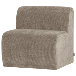 Woood Mojo Base Eetbank 84 Cm Rugleuning Rib Donkerzand [FSC]