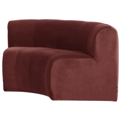 Woood Mojo Base Eetbank Halfronde Hoek Rug Velvet K.Bruin [FSC]