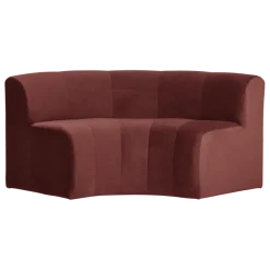 Woood Mojo Base Eetbank Halfronde Hoek Rug Velvet K.Bruin [FSC]