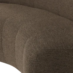 Woood Mojo Base Eetbank Halfronde Hoek Rug Boucle Bruin [FSC]