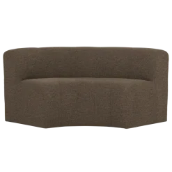 Woood Mojo Base Eetbank Halfronde Hoek Rug Boucle Bruin [FSC]