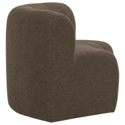 Woood Mojo Base Eetbank Halfronde Hoek Rug Boucle Bruin [FSC]