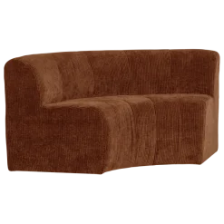 Woood Mojo Base Eetbank Halfronde Hoek Rugleuning Rib R.Bruin[Fsc]