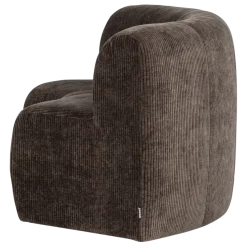 Woood Mojo Base Eetbank Halfronde Hoek Rugleuning Rib Bruin [FSC]