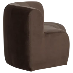 Woood Mojo Base Eetbank Halfronde Hoek Rug Velvet Bruin [FSC]