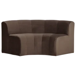 Woood Mojo Base Eetbank Halfronde Hoek Rug Velvet Bruin [FSC]