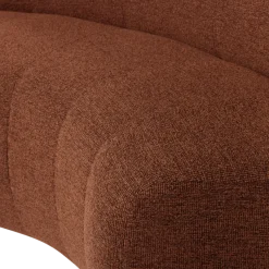 Woood Mojo Base Eetbank Halfronde Hoek Rug Boucle Roestbruin [FSC]