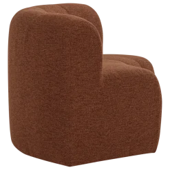 Woood Mojo Base Eetbank Halfronde Hoek Rug Boucle Roestbruin [FSC]