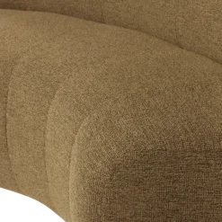 Woood Mojo Base Eetbank Halfronde Hoek Rug Boucle Geel/Bruin [FSC]
