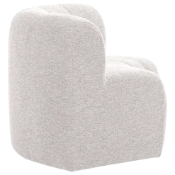 Woood Mojo Base Eetbank Halfronde Hoek Rug Boucle Ecru [FSC]