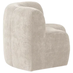 Woood Mojo Base Eetbank Halfronde Hoek Rugleuning Rib Ecru [FSC]
