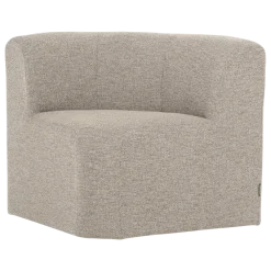 Woood Mojo Base Eetbank Hoek Met Rugleuning Boucle Beige [FSC]