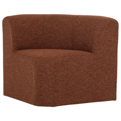 Woood Mojo Base Eetbank Hoek Met Rugleuning Boucle Roestbruin[Fsc]