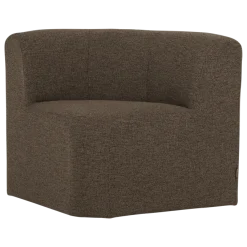Woood Mojo Base Eetbank Hoek Met Rugleuning Boucle Bruin [FSC]