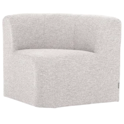Woood Mojo Base Eetbank Hoek Met Rugleuning Boucle Ecru [FSC]