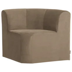 Woood Mojo Base Eetbank Hoek Rugleuning Velvet Khaki [FSC]
