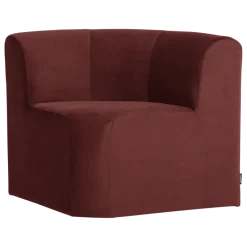 Woood Mojo Base Eetbank Hoek Rugleuning Velvet Kastanjebruin [FSC]